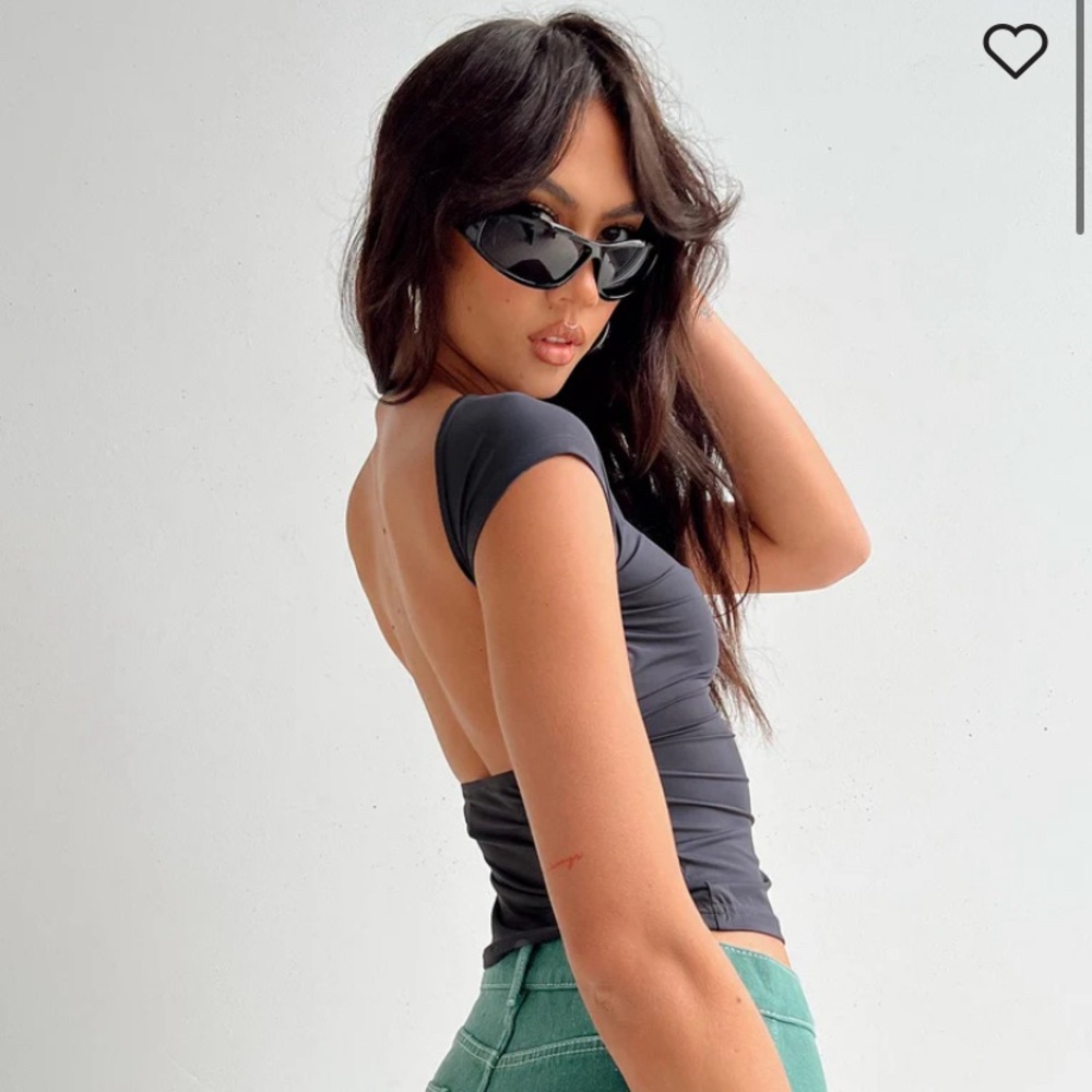 princess polly rosalinda top grey